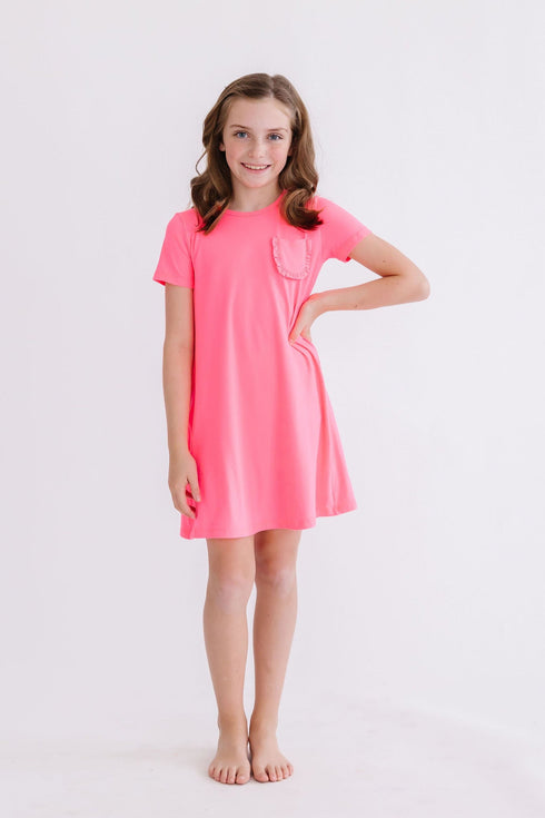 neon-pink-t-shirt-dress Mila & Rose at Sophia's Style--3T--4